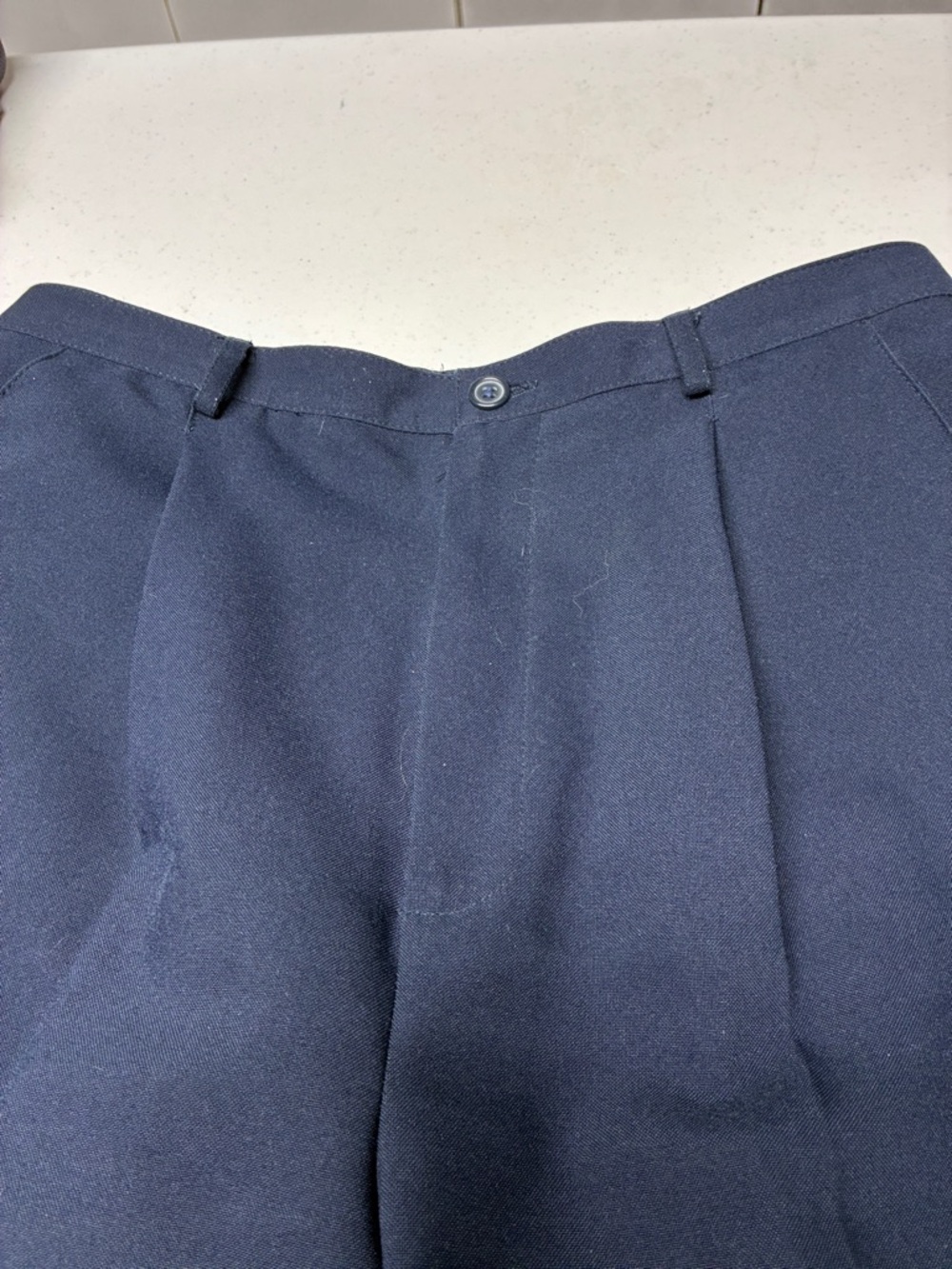 Donkenny Navy Dress Pants Petite 8P Straight Leg Work Career Slacks Classic - Picture 4 of 8